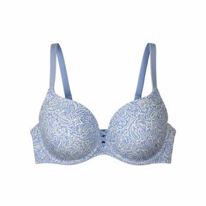 Torrid Women’s Size 42C Blue White XO Plunge Push-Up Bra Underwire